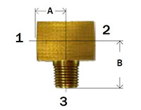 Male Branch Tee Inverted Flare Diagram